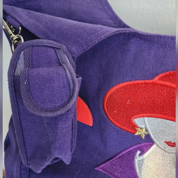 Get Lucky / Purple / Red Hat Lady/ Purse / Tote & Red Feather Hat w/Heart Gems - Picture 2 of 16